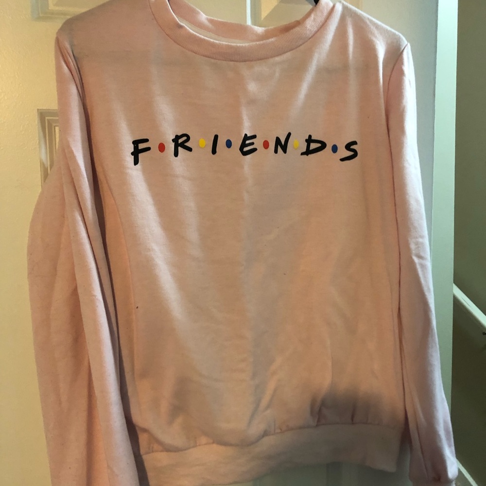 Light pink F•R•I•E•N•D•S crew neck sweater